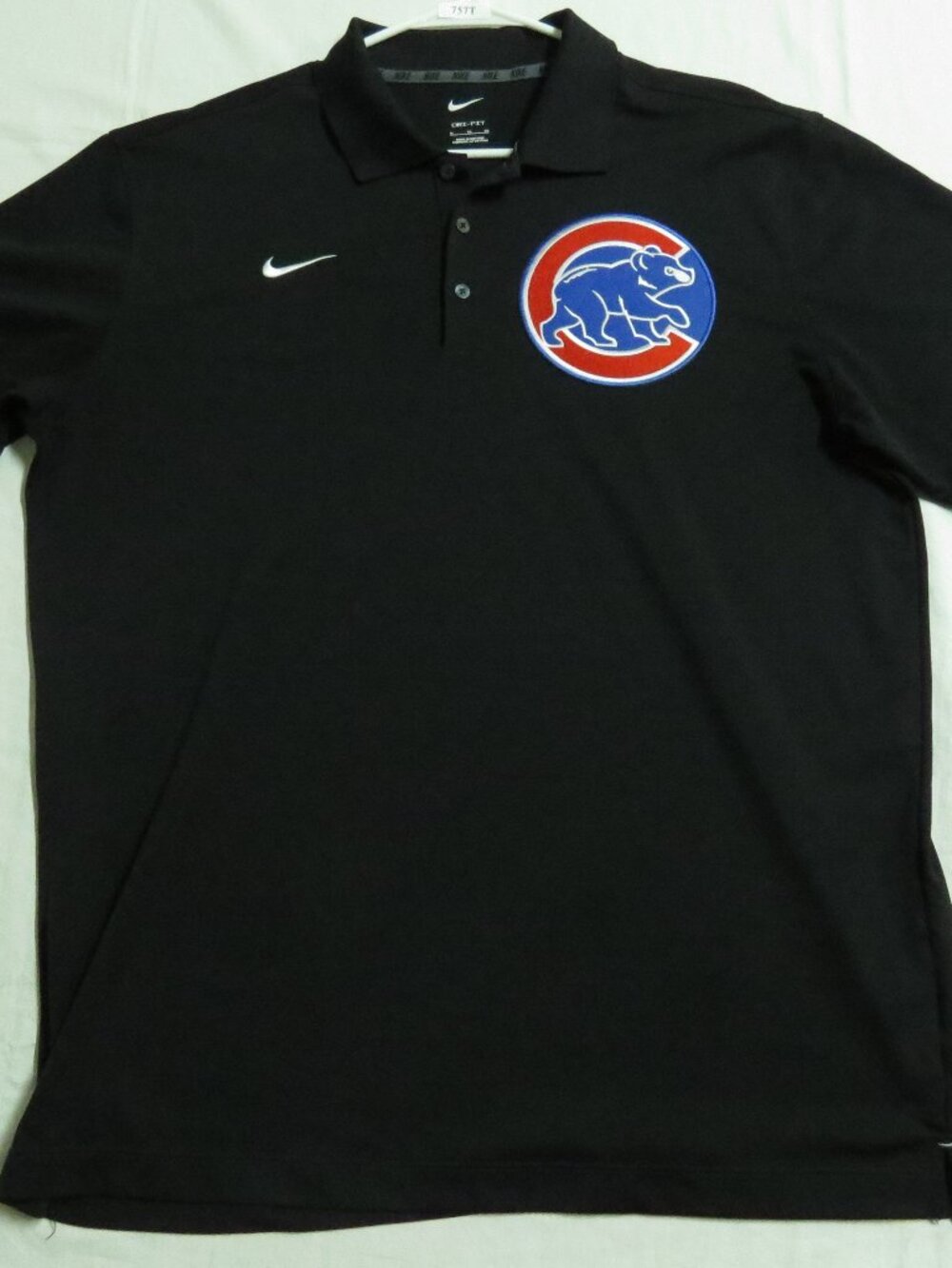 2XL CUBS Black Nike Dri-Fit Men's #33L Polo Shirt